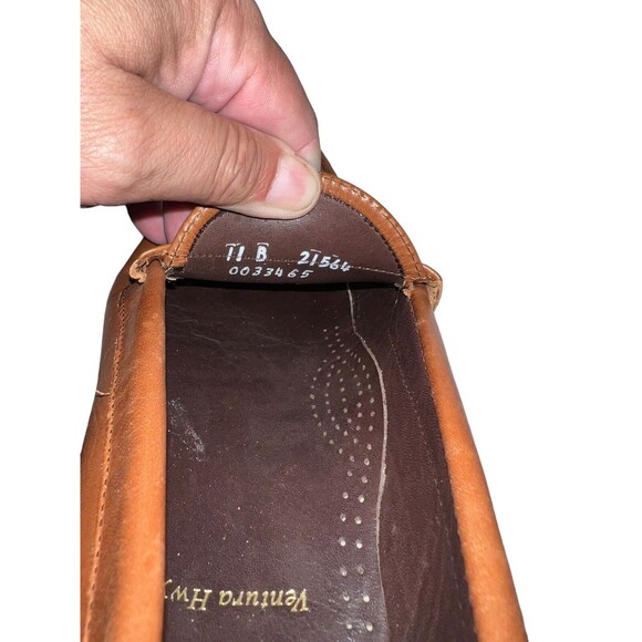 AE ALLEN EDMONDS VENTURA HWY PENNY LOAFER BROWN CALF LEATHER SHOES SIZE 11B - Picture 6 of 8
